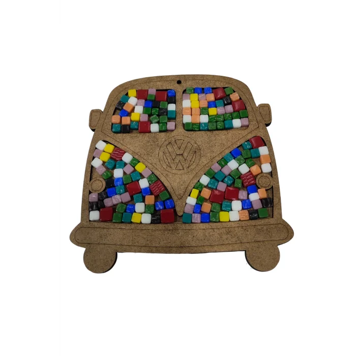 Araba Bus Mozaik Yapma Seti | MDF Mozaik Taş Etkinlik Ürünü