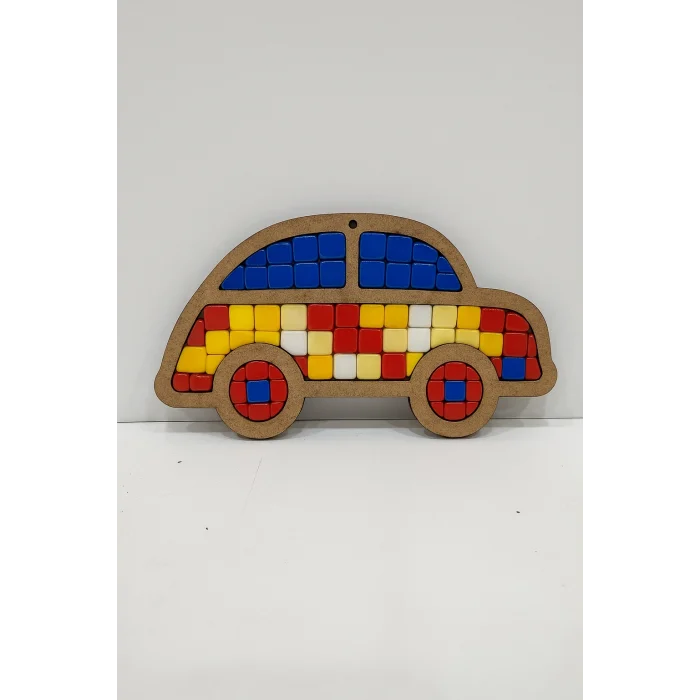 Araba Mozaik Yapma Seti | MDF Mozaik Taş Etkinlik Ürünü