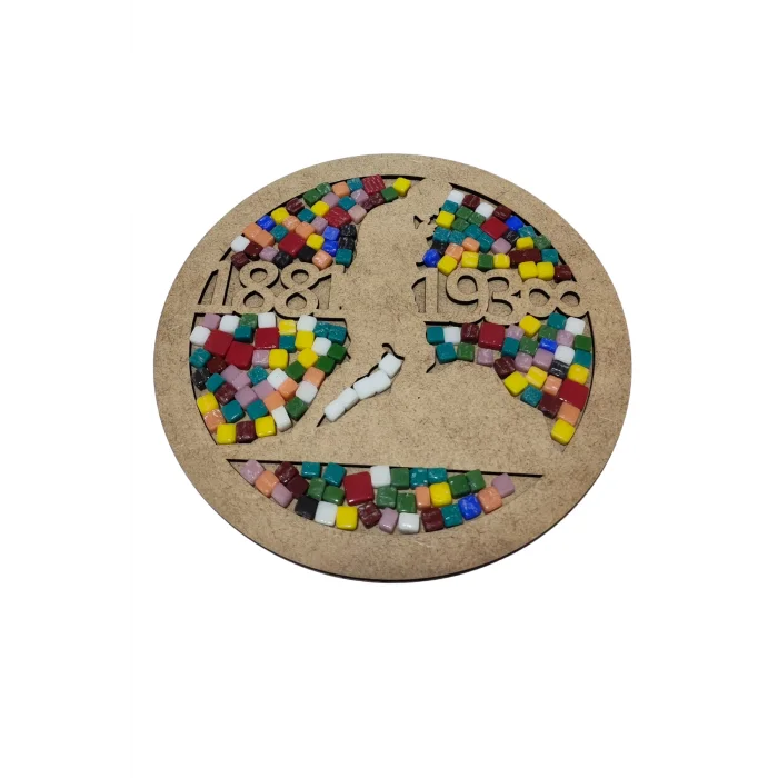 Atatürk Mozaik Seti – 10 Kasım Mozaik Baz ve Renkli Cam Mozaik Taşları | Atölye Etkinlik Ürünü