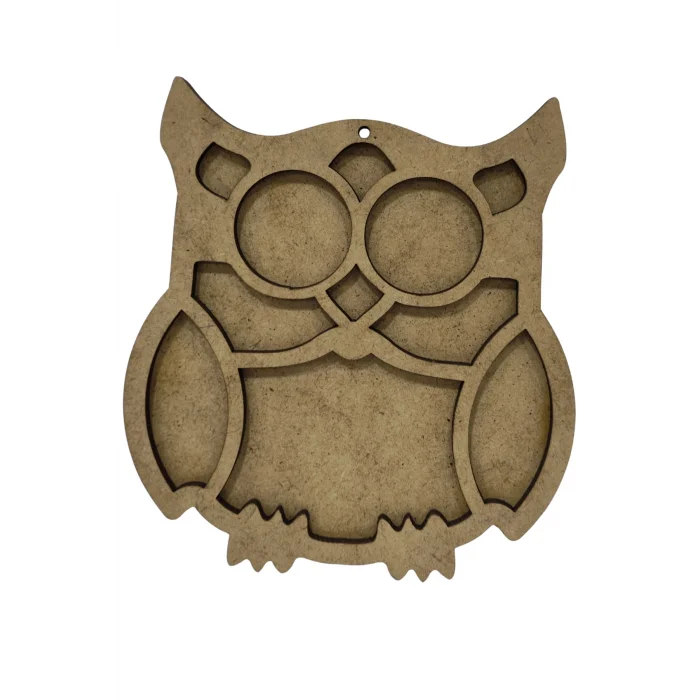 Ayakta Baykuş Mozaik Yapma Seti | MDF Mozaik Baz | Mozaik Taş Etkinlik Ürünü