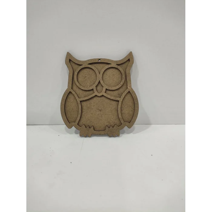 Ayakta Baykuş Mozaik Yapma Seti | MDF Mozaik Baz | Mozaik Taş Etkinlik Ürünü