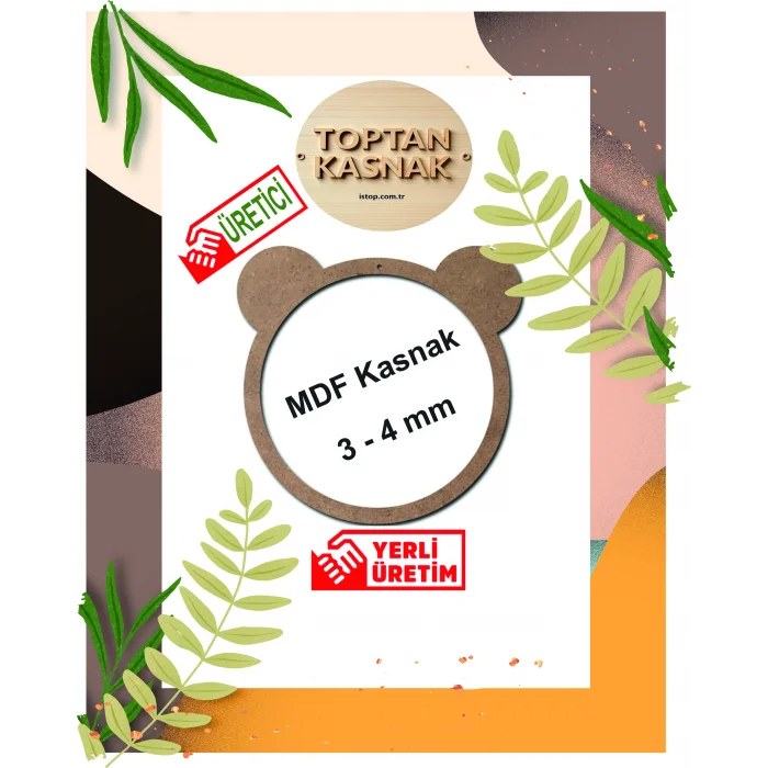 Ayıcık Şeklinde MDF Kasnak - 4 mm