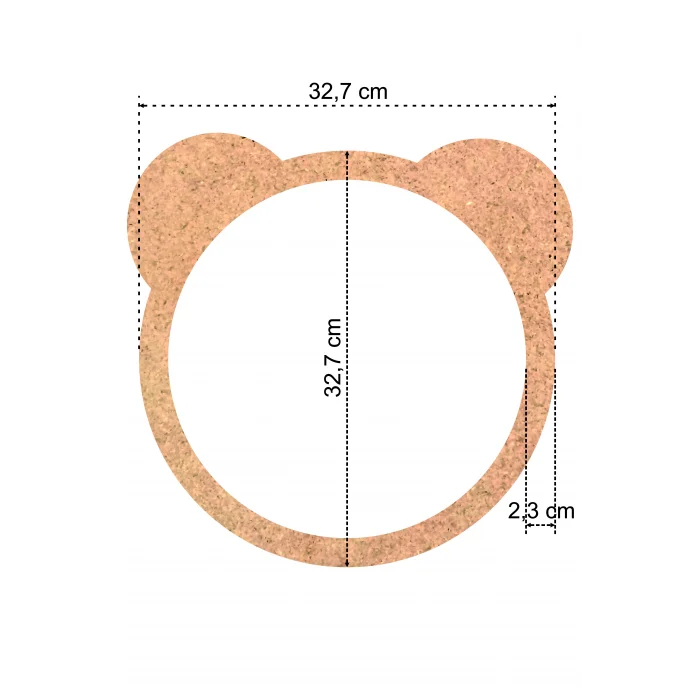 Ayıcık Şeklinde MDF Kasnak - 4 mm