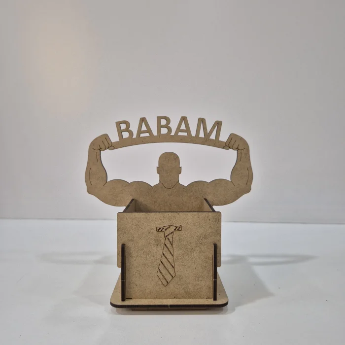 Babam Kalemlik | Babalar Günü Ahşap Boyama Seti | Çocuklar İçin Eğlenceli ve Anlamlı Etkinlik | MDF Atölye (TOPTAN)