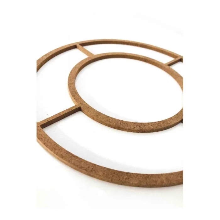 Bağlantılı Dekoratif MDF Kasnak - Bölmeli Çember MDF Kasnak - Dekoratif Çerçeve Kasnak MDF