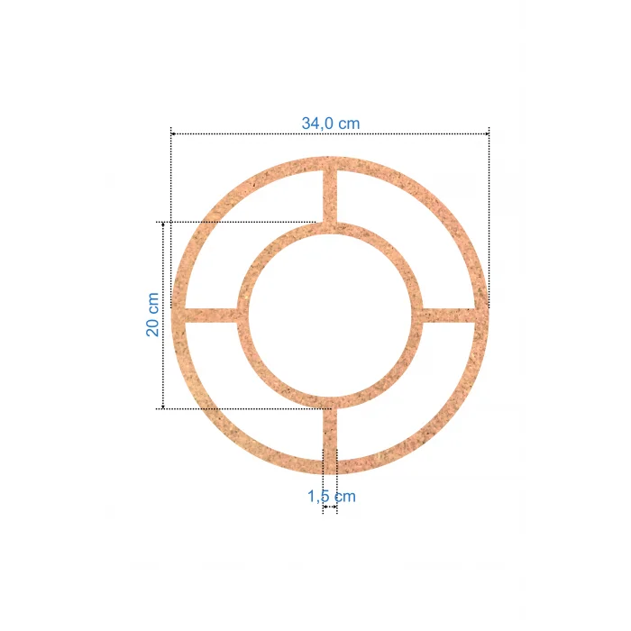 Bağlantılı Dekoratif MDF Kasnak - Bölmeli Çember MDF Kasnak - Dekoratif Çerçeve Kasnak MDF