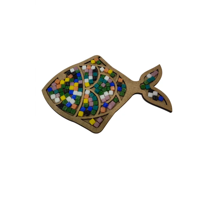 Balık Mozaik Yapma Seti | MDF Mozaik Baz | Mozaik Taş Etkinlik Ürünü