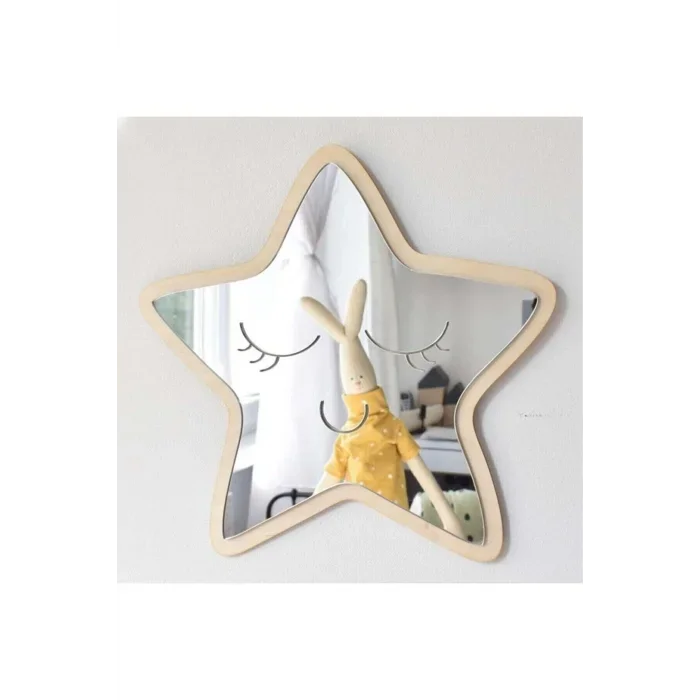 Bulut Yıldız Tavşan Mdf Pleksi Ayna Çocuk Odası Süsleri 3 Lü Set
