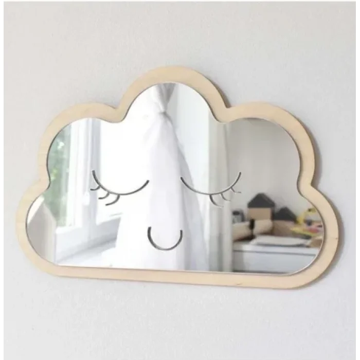 Bulut Yıldız Tavşan Mdf Pleksi Ayna Çocuk Odası Süsleri 3 Lü Set