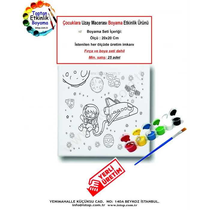 Çocuklara Uzay Macerası Boyama Seti – Etkinlik Ürünü
