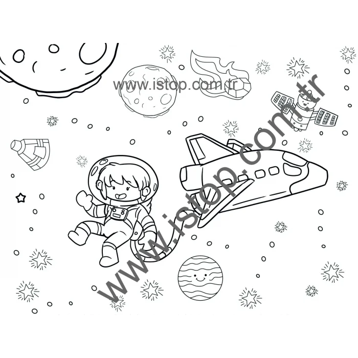 Çocuklara Uzay Macerası Boyama Seti – Etkinlik Ürünü