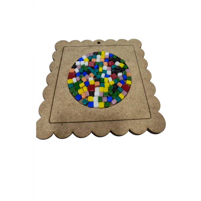 Daire Mozaik Seti – Çocuk Etkinlik ve Sanat Atölyesi Ürünü | MDF Mozaik Baz Çerçeve + Mozaik Taş