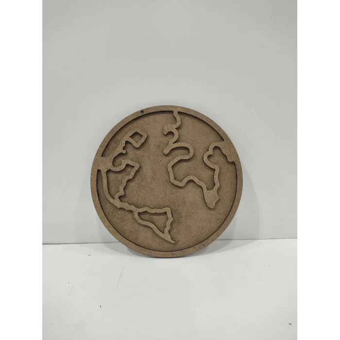 Dünya Mozaik Yapma Seti | MDF Mozaik Baz | Mozaik Taş Etkinlik Ürünü