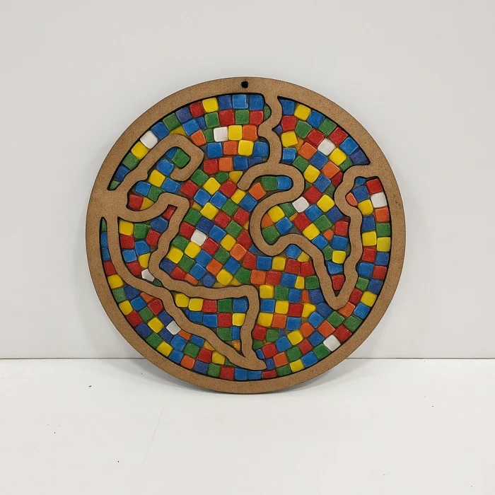 Dünya Mozaik Yapma Seti | MDF Mozaik Baz | Mozaik Taş Etkinlik Ürünü