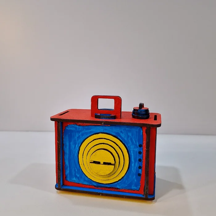 Fotoğraf Makinesi Ahşap Boyama Seti | Çocuklar İçin Eğitici ve Eğlenceli Ahşap Etkinlik | MDF Etkinlik Ürünü (TOPTAN)