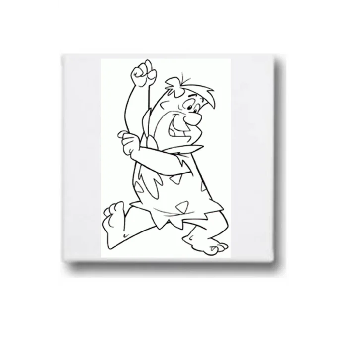 Fred Çakmaktaş 2 | Taş Devri | Tuval Seti – Atölye Etkinlik 20x20 Tuval (6’lı Boya + Fırça Dahil)