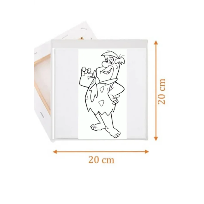 Fred Çakmaktaş | Taş Devri | Tuval Seti – Atölye Etkinlik 20x20 Tuval (6’lı Boya + Fırça Dahil)