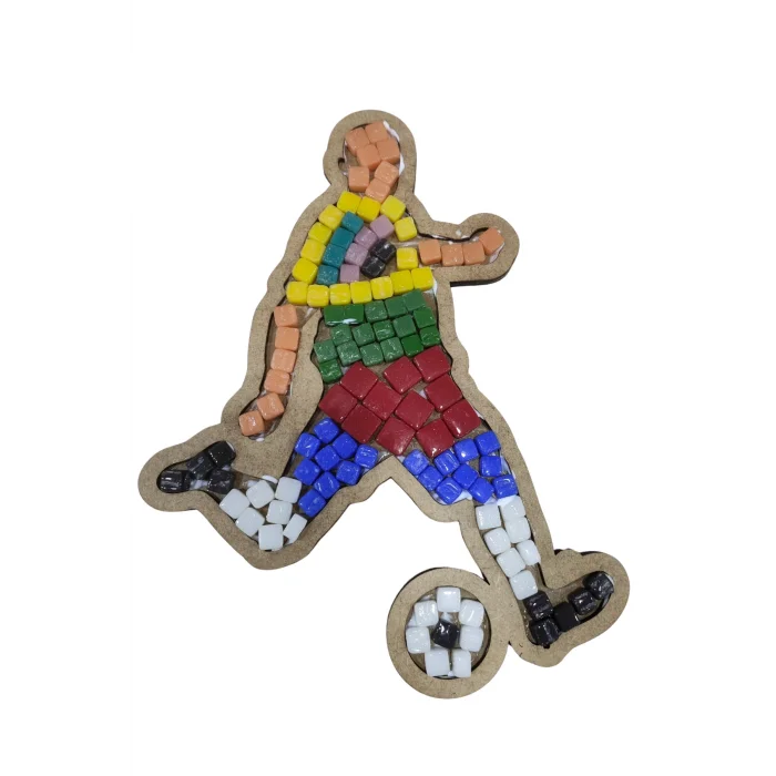 Futbolcu Mozaik Seti – Mozaik Baz Sanat Etkinliği | MDF Mozaik Taş Toptan Ürün