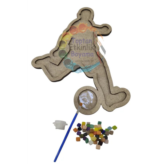 Futbolcu Mozaik Seti – Mozaik Baz Sanat Etkinliği | MDF Mozaik Taş Toptan Ürün