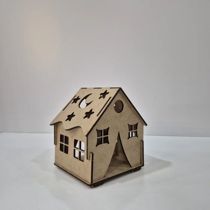 Gece Lambası Ev Ahşap Boyama Seti | Çocuklar İçin Eğitici ve Eğlenceli Etkinlik | MDF Dekoratif Boyama Ürünü (TOPTAN)