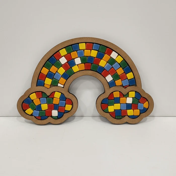 Bulut Mozaik Yapma Seti | MDF Mozaik Baz | Mozaik Taş Etkinlik Ürünü