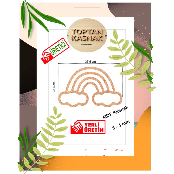 Gökkuşağı Şeklinde MDF Kasnak - 4 mm