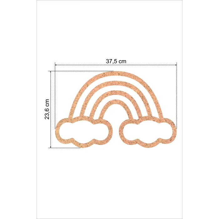 Gökkuşağı Şeklinde MDF Kasnak - 4 mm