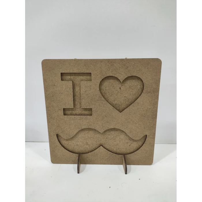 I Love Baba Mozaik Yapma Seti – Babalar Günü Özel | MDF Mozaik Baz + Mozaik Taş Seti