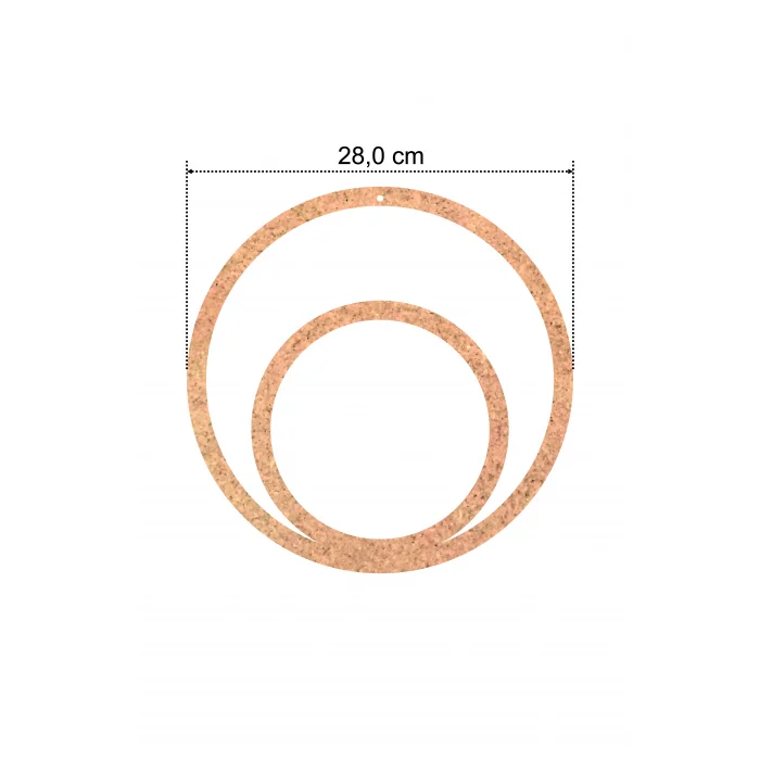 İkili Halka Şeklinde MDF Kasnak - 4 mm