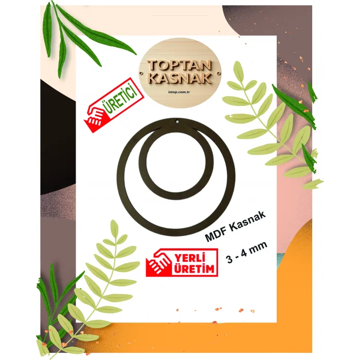 İkili Halka Şeklinde MDF Kasnak - 4 mm