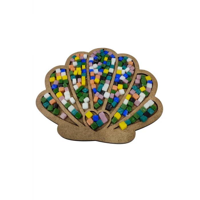 İstiridye Mozaik Yapma Seti | MDF Mozaik Baz | Mozaik Taş Etkinlik Ürünü