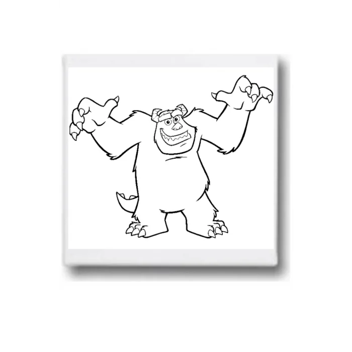 James Temalı Tuval Seti | Sevimli Canavarlar | Atölye Etkinlik 20x20 Tuval (6’lı Boya + Fırça Dahil)