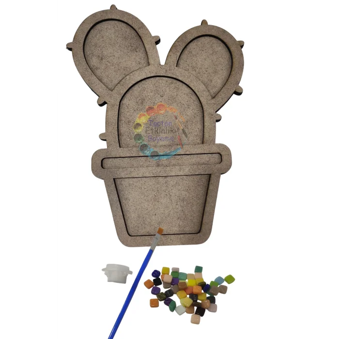 Kaktüs Mozaik Seti | Mozaik Baz - Çocuklar İçin Renkli Sanat ve El Becerisi Etkinliği