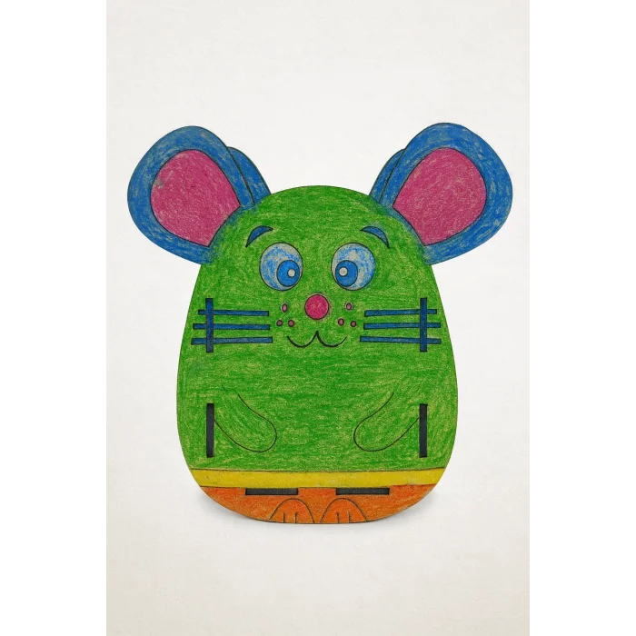 Kalemlik Fare Ahşap Boyama Seti | Çocuklar İçin Eğitici ve Eğlenceli Boyama Etkinliği | MDF Etkinlik Ürünü (TOPTAN)