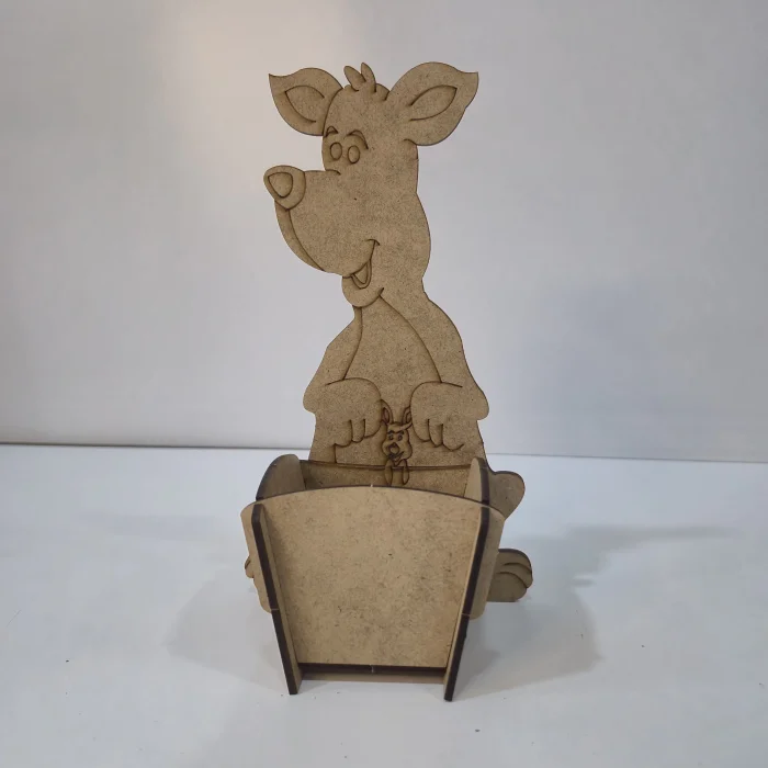 Kalemlik Kanguru Ahşap Boyama Seti | Çocuklar İçin Eğitici Ahşap Etkinlik | MDF Atölye (TOPTAN)