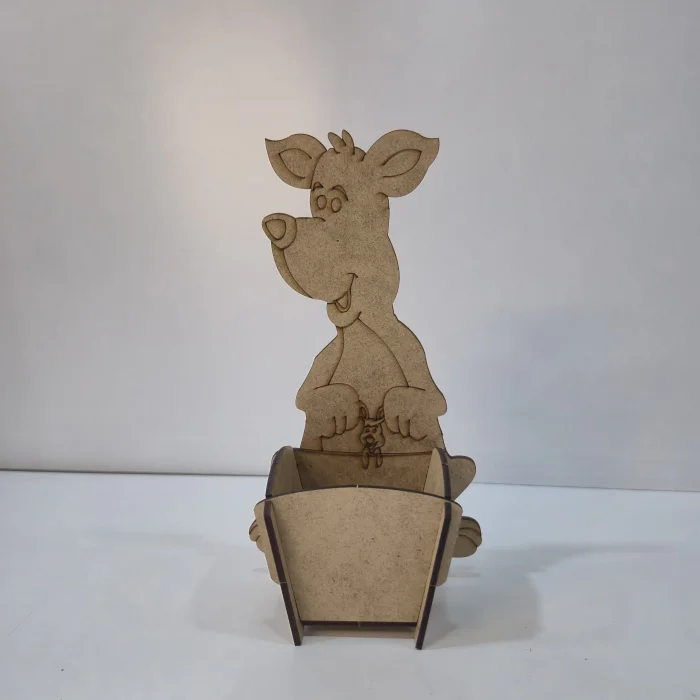 Kalemlik Kanguru Ahşap Boyama Seti | Çocuklar İçin Eğitici Ahşap Etkinlik | MDF Atölye (TOPTAN)