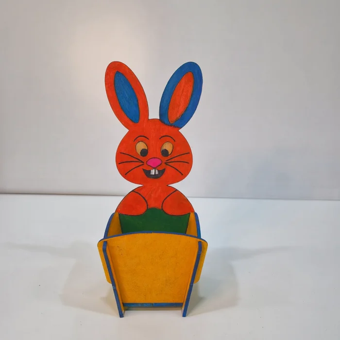 Kalemlik Tavşan Ahşap Boyama Seti | Eğlenceli ve Eğitici Kalemlik Yapımı | MDF Dekoratif Ürün (TOPTAN)