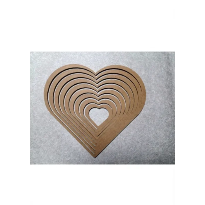 Kalp Şeklinde MDF Kasnak Seti - 4 mm