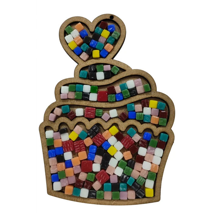 Kalpli Pasta Mozaik Baz + Mozaik Taş Seti – Çocuklar İçin Eğlenceli ve Eğitici Sanat Etkinliği | MDF Figürlü Toptan Ürün