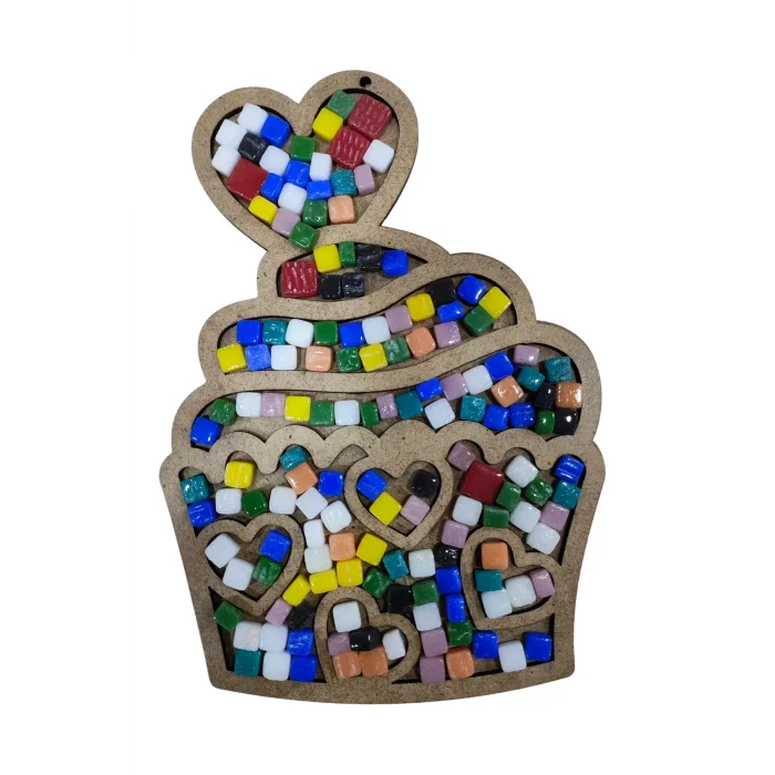 Kalpli Pasta Mozaik Baz + Mozaik Taş Seti – Çocuklar İçin Eğlenceli ve Eğitici Sanat Etkinliği | MDF Figürlü Toptan Ürün