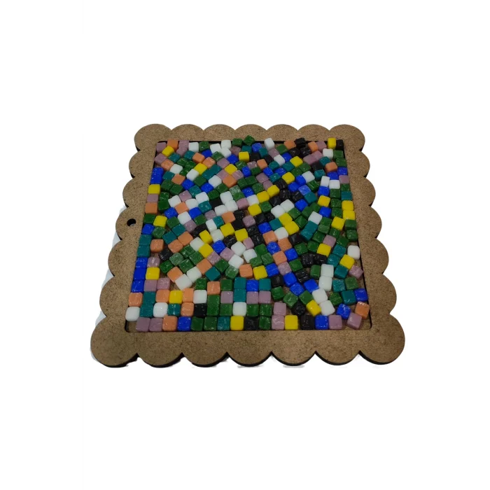 Kare Mozaik Seti – Çocuklar İçin Renkli Etkinlik ve Sanat Atölyesi Ürünü | MDF Mozaik Çerçeve