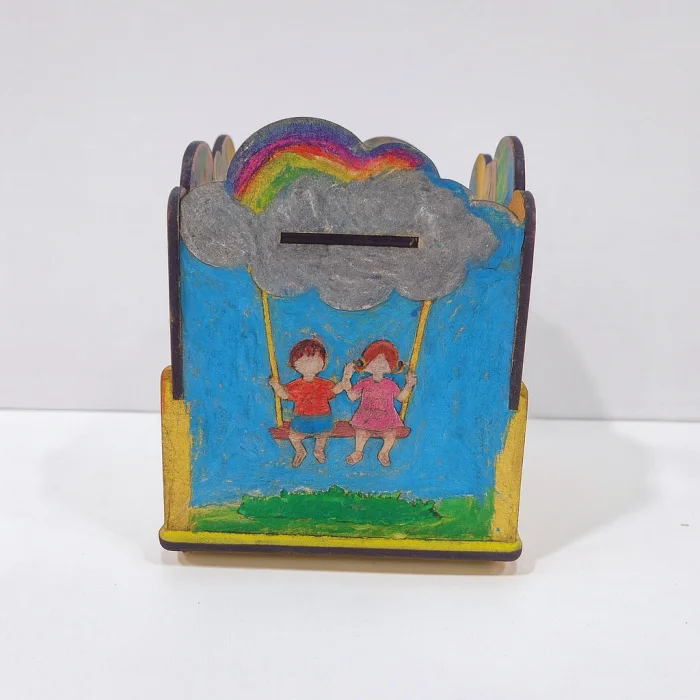 Karne Hediyesi Hedef Kumbara Ahşap Boyama Seti | Tatil Kumbara ve Tasarruf Etkinliği | MDF Kumbara (TOPTAN)