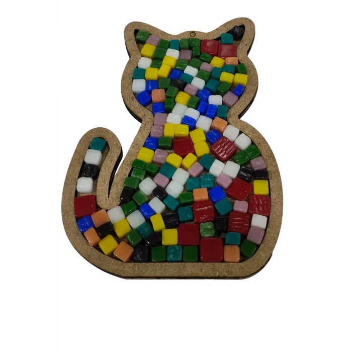 Kedi Mozaik Seti – Çocuklar İçin Eğitici El Becerisi Etkinliği | Mozaik Baz