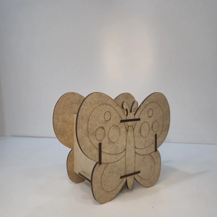 Kelebek Kumbara Ahşap Boyama Seti | Çocuklar İçin Eğitici MDF Etkinlik | Ahşap Kumbara (TOPTAN)