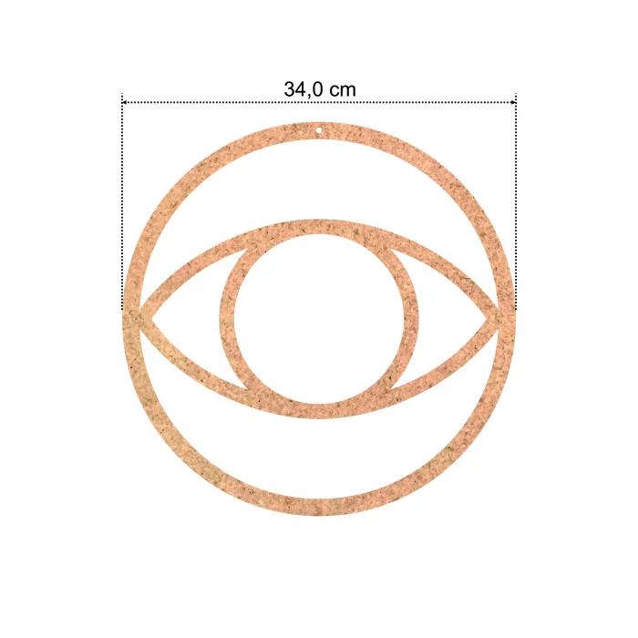 Kirpiksiz Göz Şeklinde MDF Kasnak - 4 mm