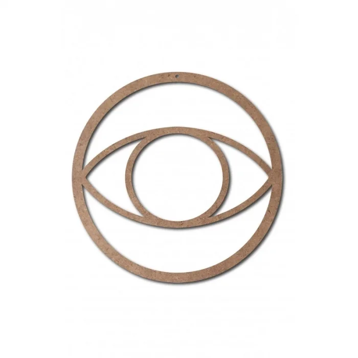 Kirpiksiz Göz Şeklinde MDF Kasnak - 4 mm