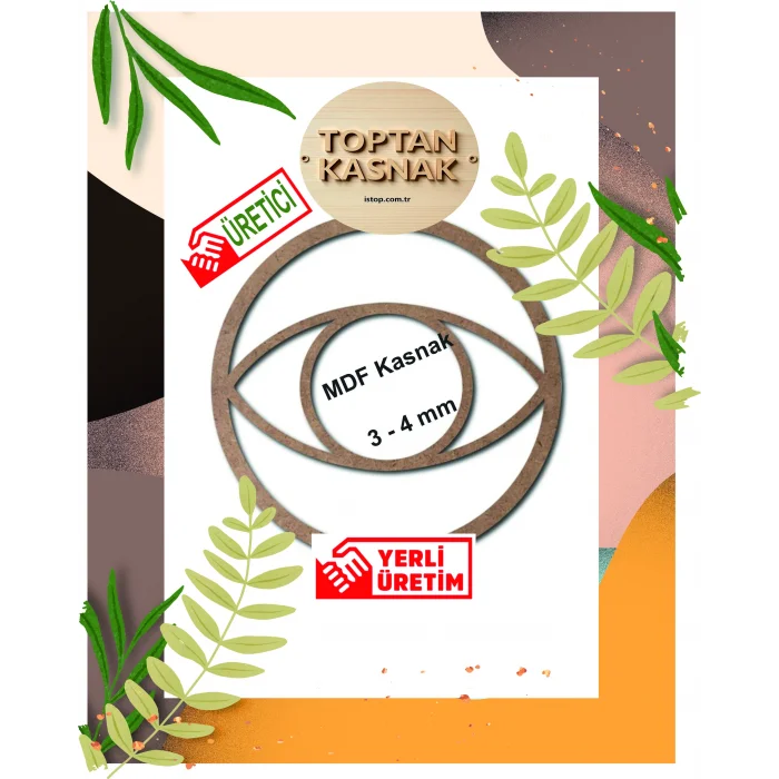 Kirpiksiz Göz Şeklinde MDF Kasnak - 4 mm