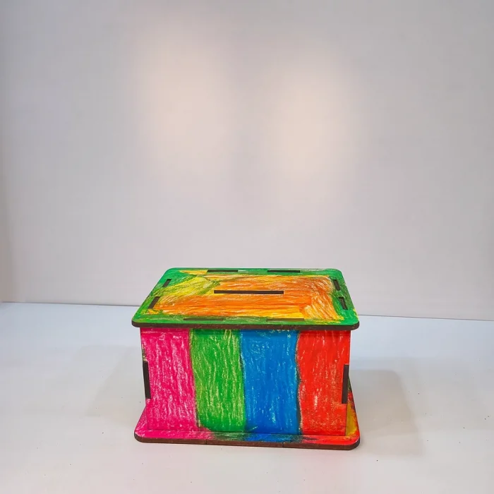 Klasik Ahşap Kumbara Boyama Seti | Çocuklar İçin Eğitici MDF Etkinlik | Ahşap Kumbara (TOPTAN)