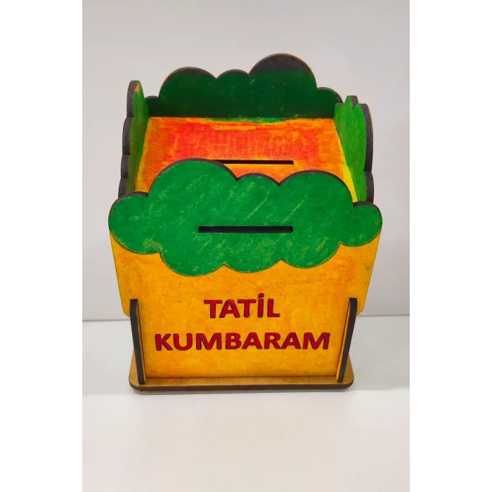 Klasik Ahşap Kumbara Boyama Seti | Çocuklar İçin Eğitici MDF Etkinlik | Ahşap Kumbara (TOPTAN)