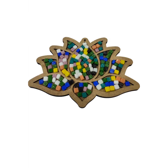 Lotus Mozaik Yapma Seti | MDF Mozaik Baz | Mozaik Taş Etkinlik Ürünü